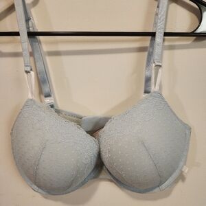 Victoria's Secret Baby Blue Lace Push Up Bra 36D